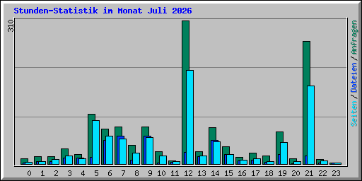 Stunden-Statistik im Monat Juli 2026